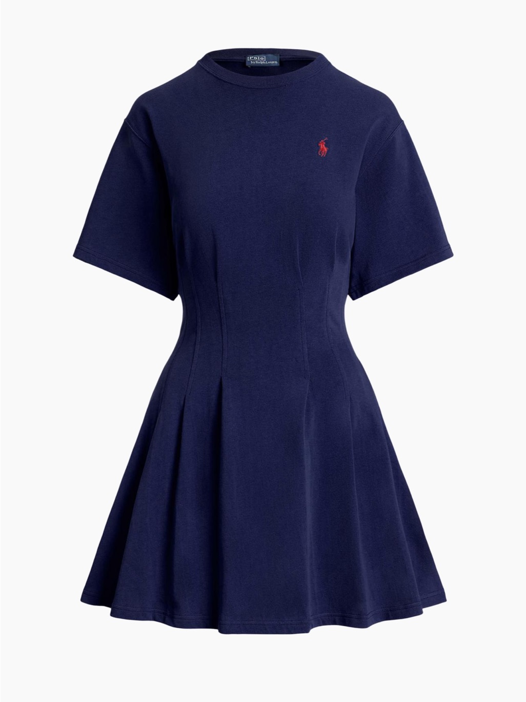 Polo Ralph Lauren Navy Crewneck Fit-And-Flare Shirt Dress